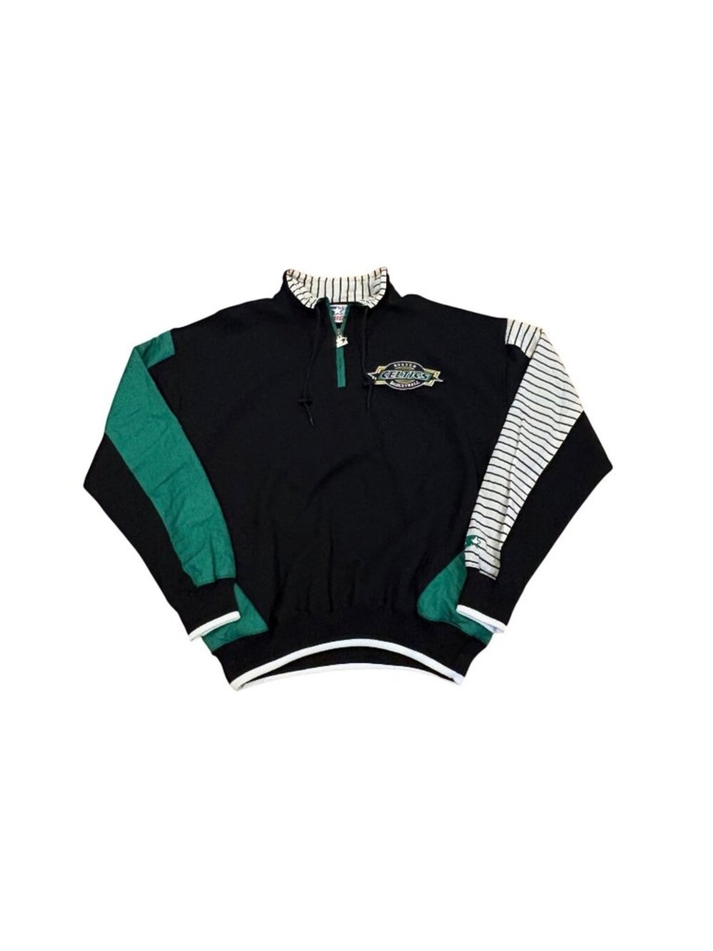 Vintage 80s Starter Boston Celtics NBA Basketball 1/4 Zip Pullover Fleece XL